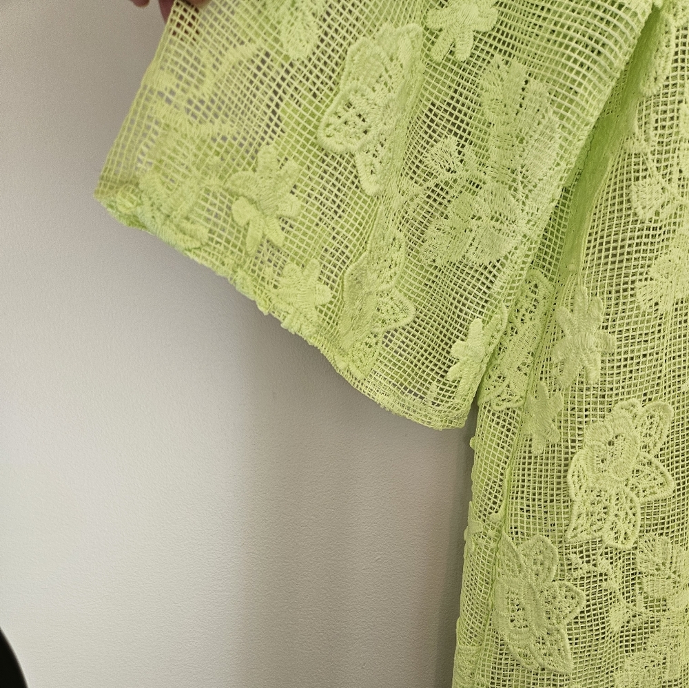 Maeve Lime Green Lace Duster Kimono - Picture 6 of 8